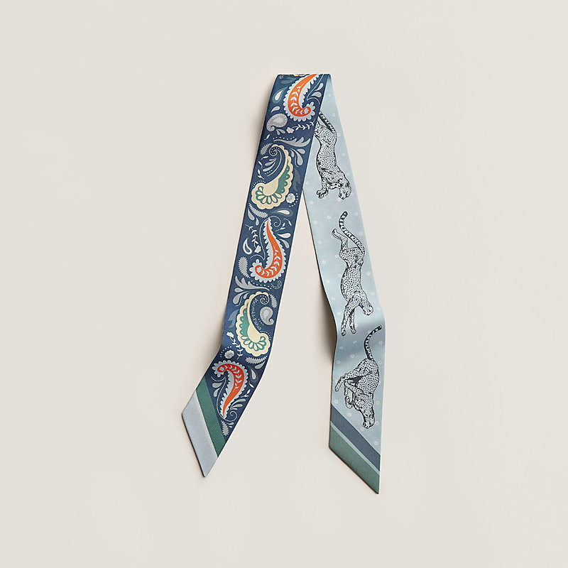 Guepards Bandana Twilly - Blue | Hermès Mainland China